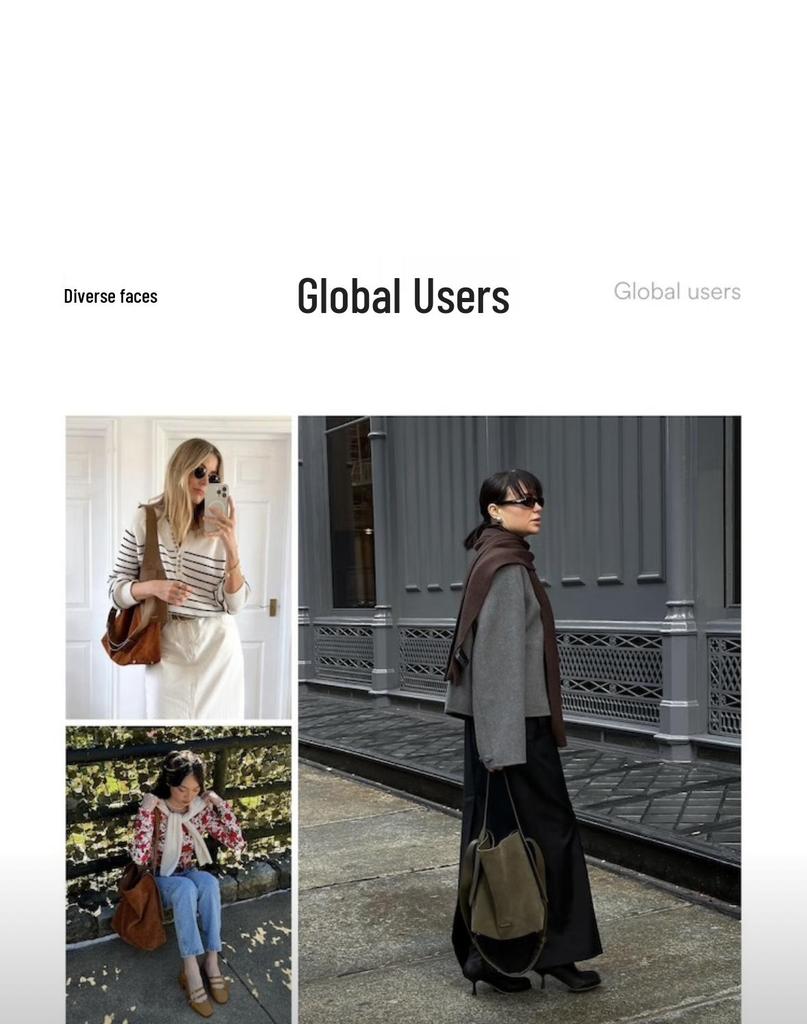 Songmont Yamashita Arimatsu Suede Tote: Large Capacity, Versatile Commuting Crossbody Shoulder Bag