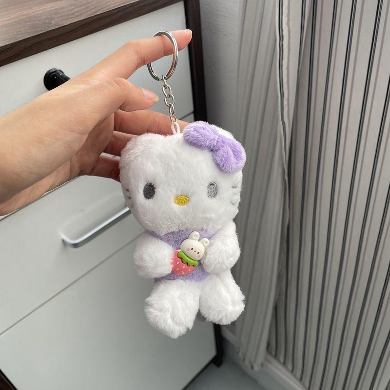 Hello Kitty Plush Keychain With Metal Clasp And Gift For Collectors