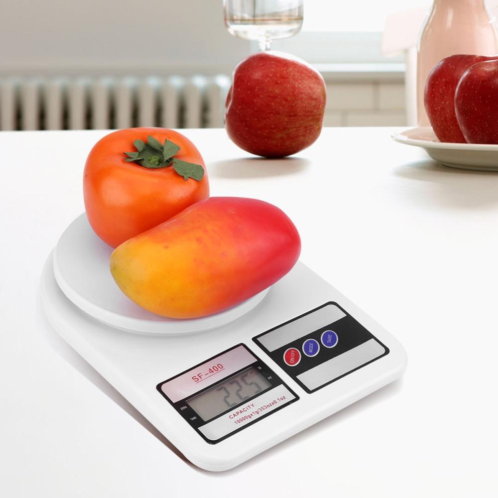 10kg Capacity Electronic Food Scale White Baking Scale Digital Kitchen Scale  Cooking Baking