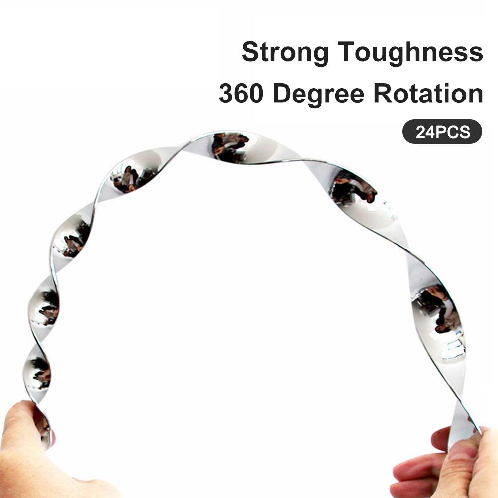 24Pcs Bird Repellent Reflective Scare Rods Decorative Glossy Finish Wind Spinner Hanging Bird Repellent Rod for Garden Decor