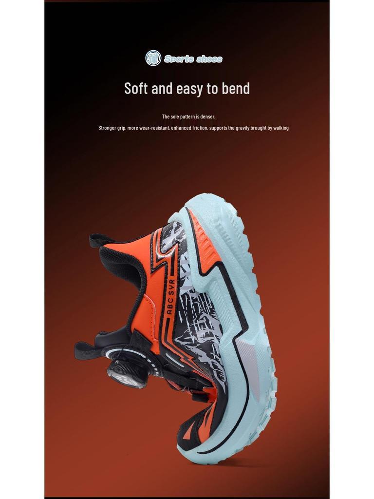 Podzimní Kožené Chlapecké Protiskluzové Otočná Spona Měkká Podrážka Lehké Módní Sportovní Boty