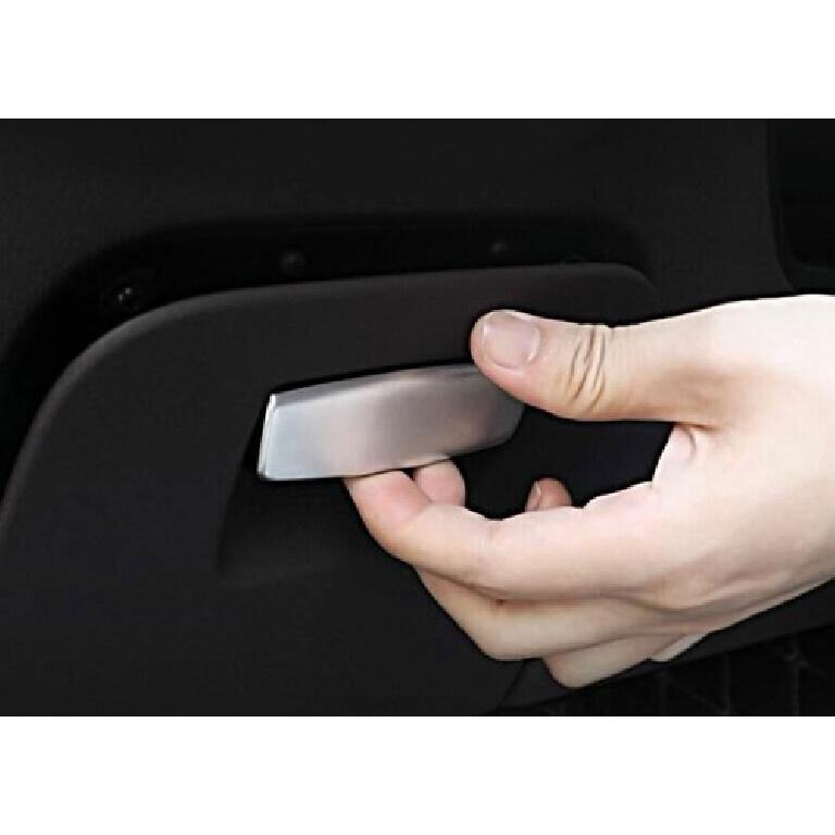 Silver Steel Main Driver Storage Box Handle Cover Trim For BMW 5 Series 2018-22