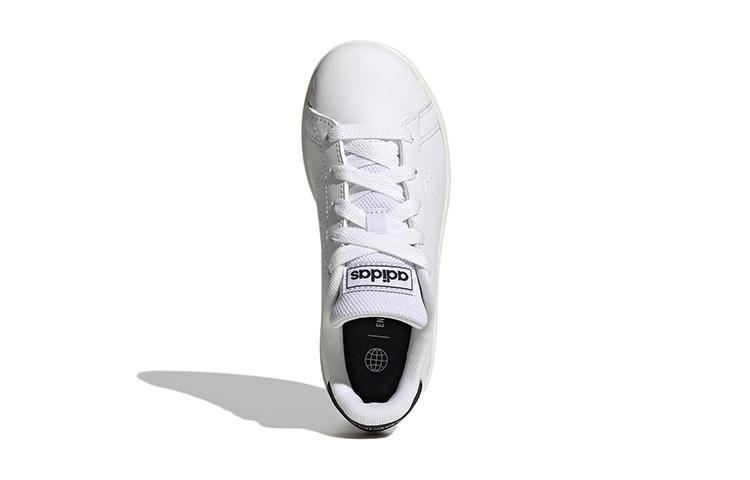 adidas Neo ADVANTAGE Abrasion Resistant Low Top Skateboard Shoes White Black Kids' GW6487