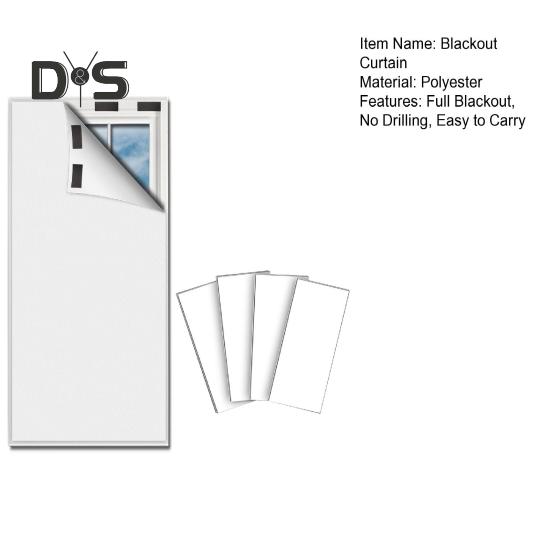 Tragbarer Verdunkelungsvorhang, kein Bohren erforderlich, Verdunkelungsrollo mit selbstklebendem Klettband, vollständig verdunkelnde Jalousien für Babyzimmer, Wohnmobilreisen