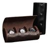 CONTACTS FAMILY Leather Anti-Fall Watch Box: Portable Three-Piece Mechanical Watch Storage Case