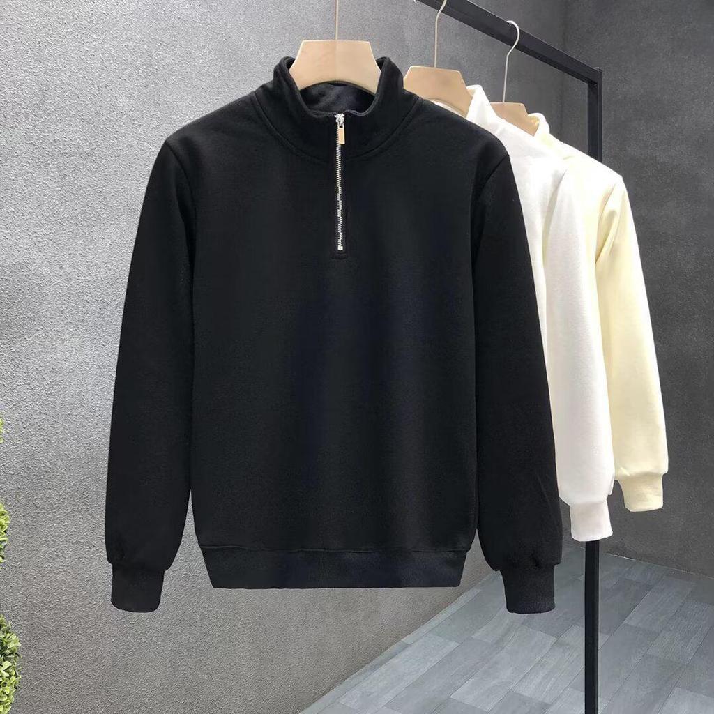 Men's Half-Zip Stand Collar Sweatshirt, New for 2025 Spring & Autumn Season, Long-Sleeve Top