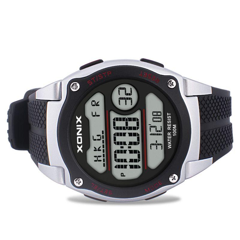 XONIX Worldtime Multiple Time Zone Men Sports Watches Waterproof 100m Digital Running Swimming Diving Wristwatch Montre Homme