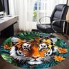 1PC Tiger Print Chair Carpet for Office, Indoor Non-Slip Washable Carpet, Soft Comfortable Mat For Office Room yy250930244