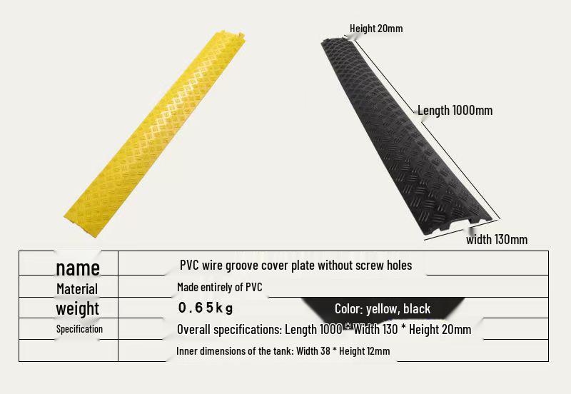 Cable Trunking Speed Bump: PVC Indoor/Outdoor Wire Protection Channel & Road Crossing Cover