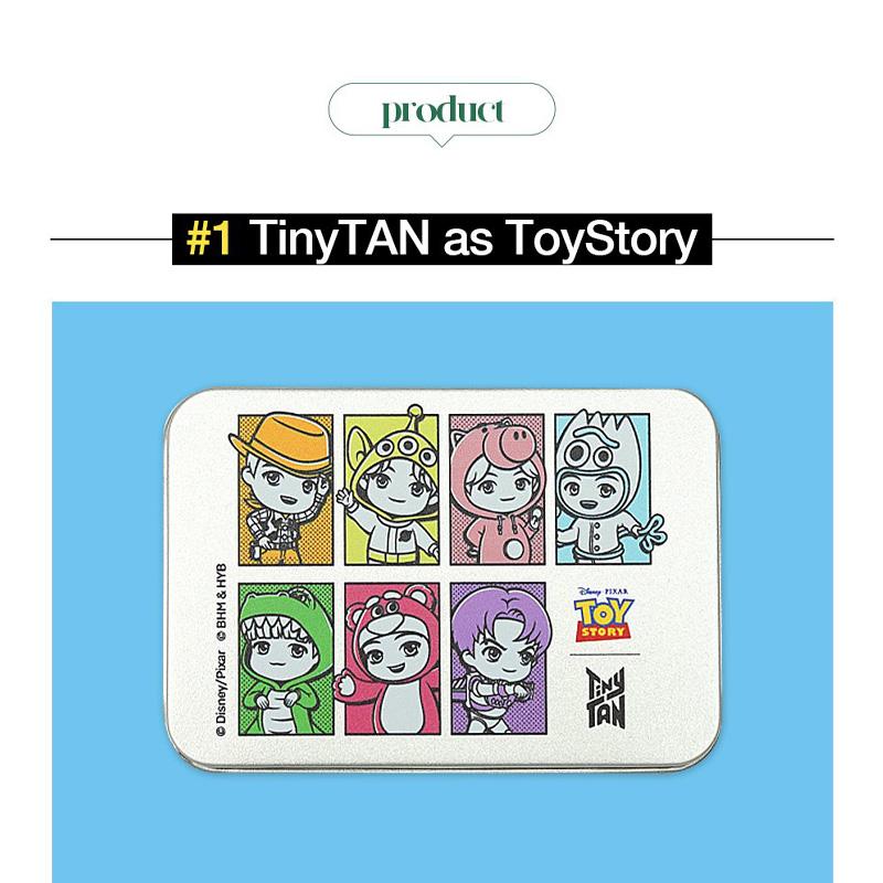 BTS-Historia del juguete : Caja de hojalata TinyTAN plateada