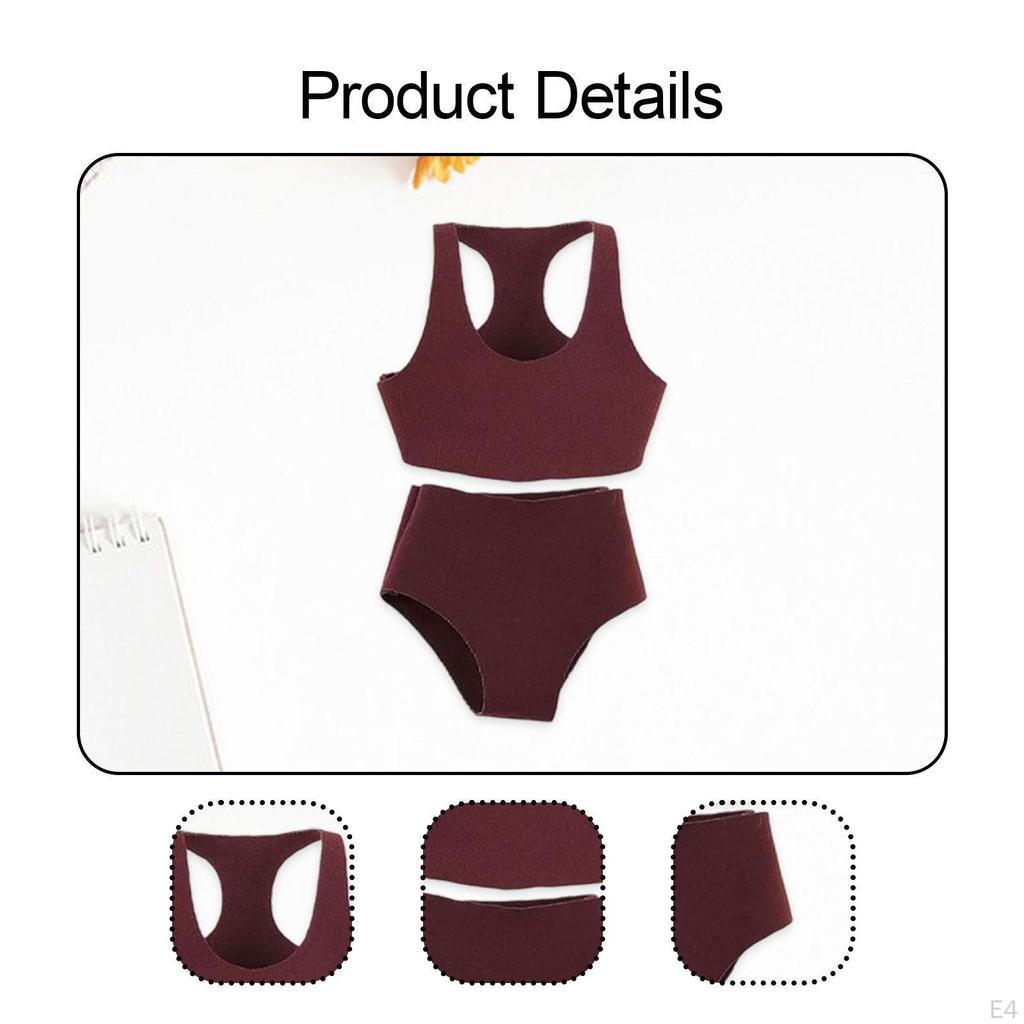 1/12 Miniature Clothing Ensemble with Sports Top and Shorts for Female Dolls