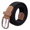 Men's Women's Canvas Plain Webbing Metal Buckle Woven Stretch Waist Belt Strap