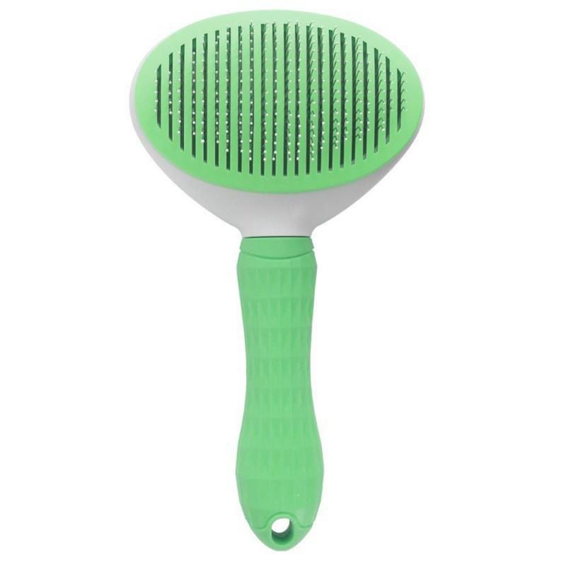 One-Click Self-Cleaning Dog Hair Comb - Stainless Steel Pet Shedding Brush