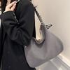 New soft wide shoulder strap flannel fashion shoulder bag