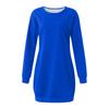 Vestito Casual da Donna a Maniche Lunghe con Girocollo e Tasche Multicolore