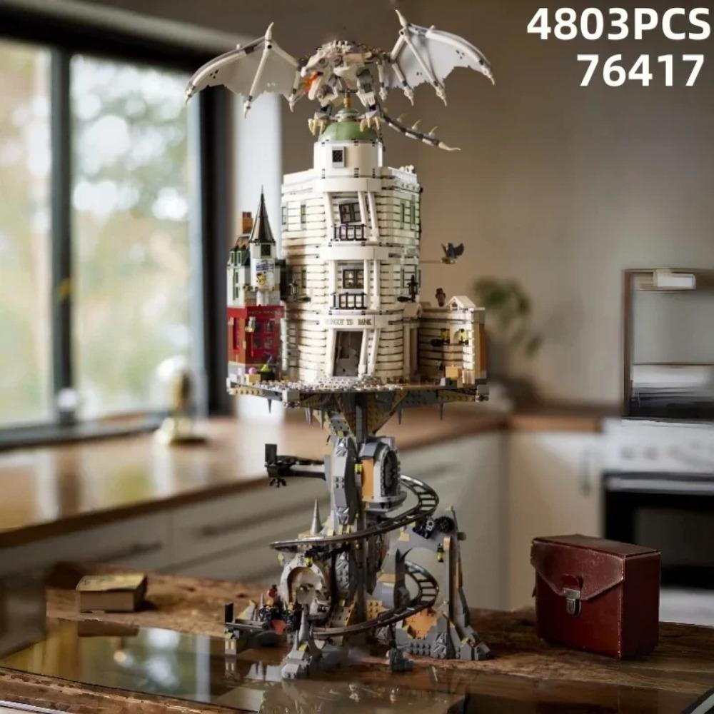 Hot Sale Ironbelly Dragon Gringotts Wizarding Bank Collectors Edition 4803PCS Building Bricks Model Christmas Hoilday Gifts