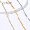 18K Gold Plated Rectangle Chains For Necklaces Bracelets DIY Jewelry Making Supplies,Decorative Needlework Chain Fittings