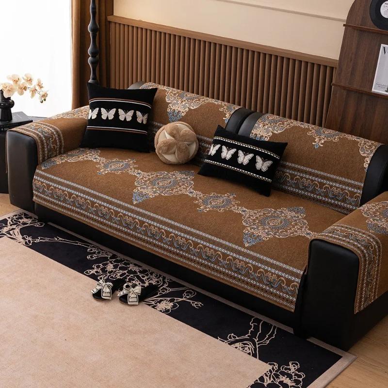 1Pcs Chenille Jacquard Sofa Cover For Living Room Non-Slip Universal Anti Cat Scratch Seat Couch Cushion Home Decoration