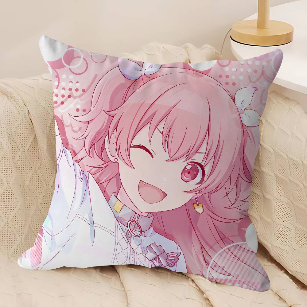 A-Airi Momoi Cartoon Cushion Cover Car Throw Pillow Case For Sofa Car Christmas Gift 40x40cm 45x45cm