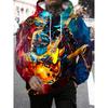3D-Druck Musik Gitarre Grafik Hoodie Herren Langarm Kapuzenpullover Lässig Sport Täglich Kleidung Pullover Kapuzenpullover Oberteile