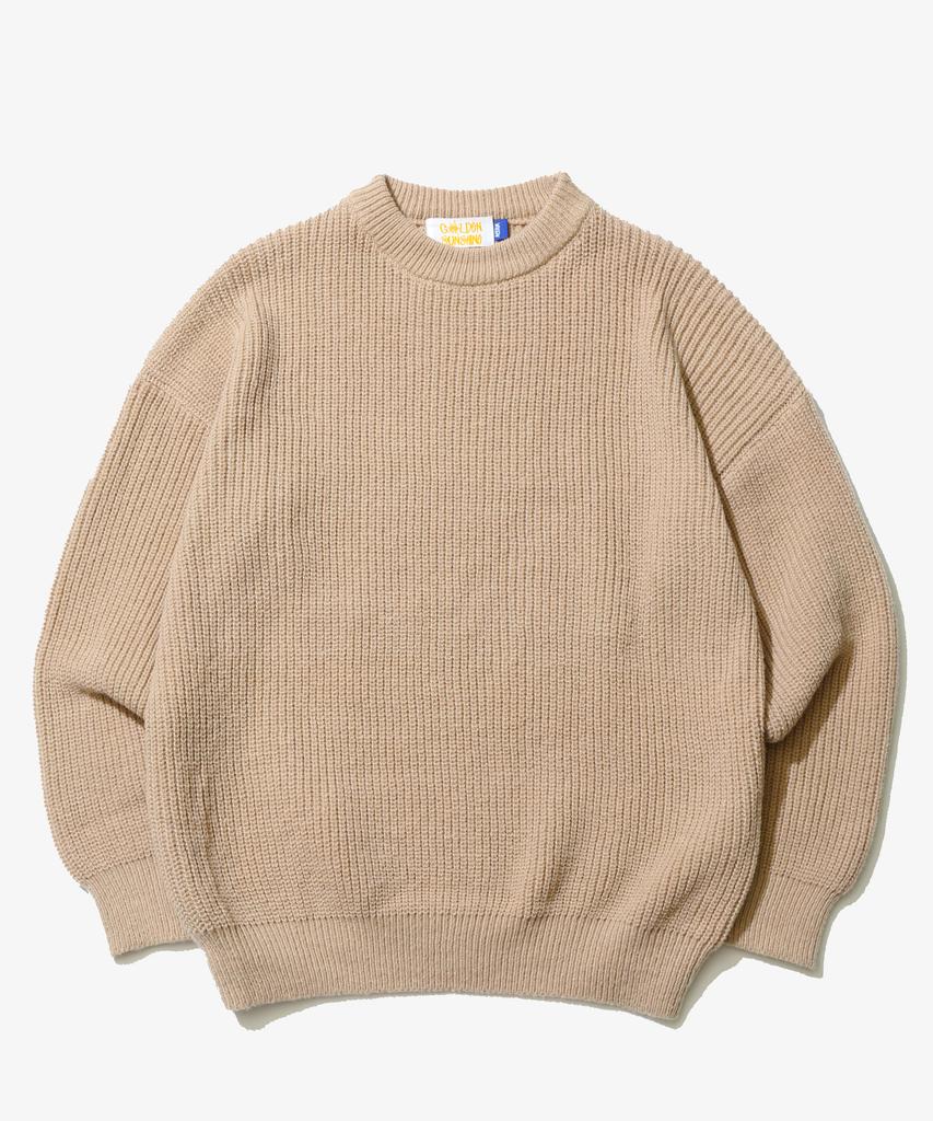 GOLDEN SUNSHINE Wool Bulky Round Knit _Beige