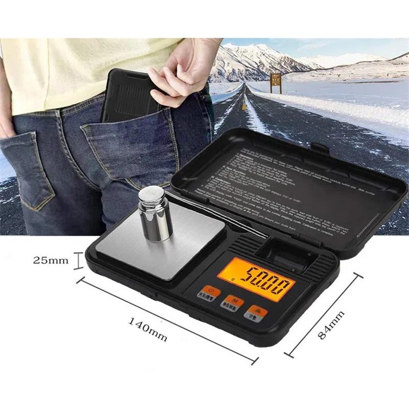 High Precision Electronic Scale Mini Jewelry Scale 200g/50g 0.001g Carat Scale Balance Weighing Tray Milligram Scale