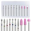 10Pcs Electric Nail Drill Bits For Manicure Pedicure Tungsten Dead Skin Removal Nail Polishing Grinding Head Manicure Tools