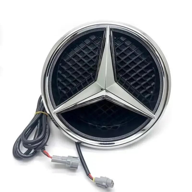 XHWHJ1 2025 Hot For Benz White Blue Red Light Car Front Grilled Star Emblem LED Illuminated Logo for Mercedes Benz W205 W212 W213 W204