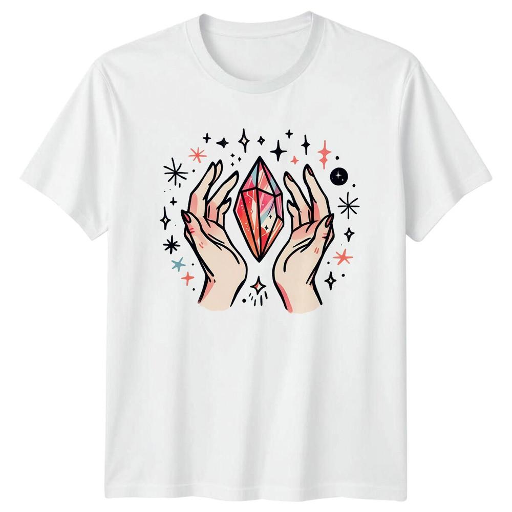 Magic Crystal Hands Celestial TShirt Mystic Witchy Unisexs TShirt S