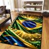 Brazil National Football Team Carpet Rug for Living Room Bedroom Home Sofa Decoration,Kids play Non-slip Floor Mat