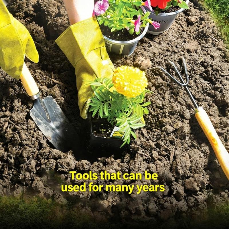 Complete 9 In 1 Garden Kit With Ergonomic Handles And Waterproof Fabric Pouch