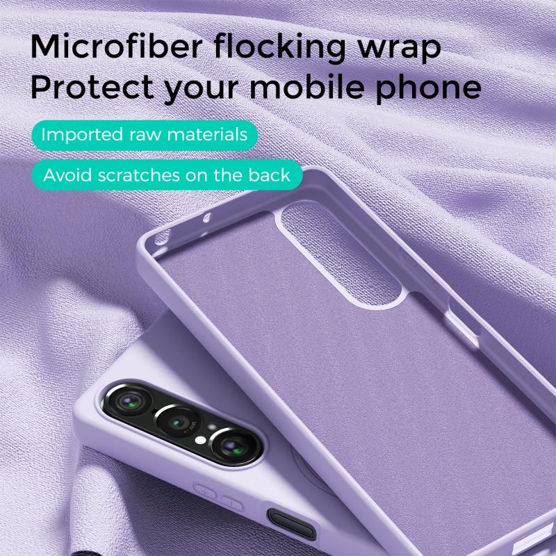 Liquid Silicone Invisible Magnetic Case For Sony Xperia 1V 1VI 1VII Baby Skin Touch Wireless Charging Soft Shockproof Case Cover