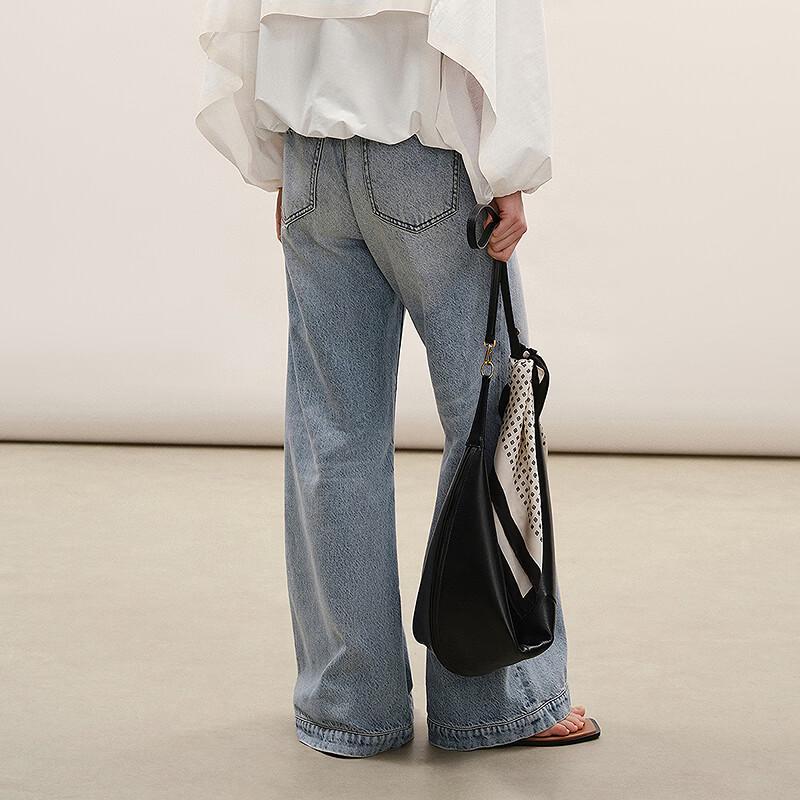 LESS 2026 Summer Cotton Blend Casual Flare Jeans