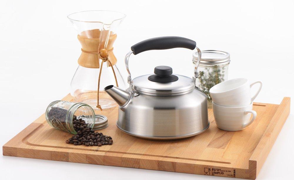 Yoshikawa Stainless Induction and Gas Seeds Made in YJ1814 Wide-Mouth Kettle, 1.6L, Steel, Compatible, Cooking, Tsubame-Sanjo, Japan,