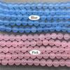 Natural Gemstone Stone Light Pink Blue Chalcedony Loose Round Beads  6/8/10mm Jewelry DIY Bead