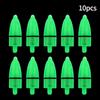 5/10pcs Fishing Bite Alarms Fishing Rod Bells Tip Clip Bells Ring Green ABS Fishing Accessory Outdoor Pole Fish Bites Indicators