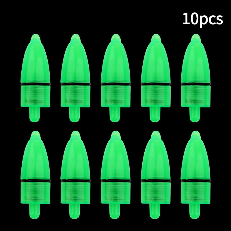 5/10pcs Fishing Bite Alarms Fishing Rod Bells Tip Clip Bells Ring Green ABS Fishing Accessory Outdoor Pole Fish Bites Indicators