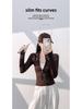 Juyitang Women's Slim-Fit Striped Yoga Jacket – Long Sleeve, Elastic, Ribbed, and Lightweight