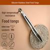 Matpincett i rostfritt stål med silikongrepp: Perfekt för grillning, bufféer och köksbruk