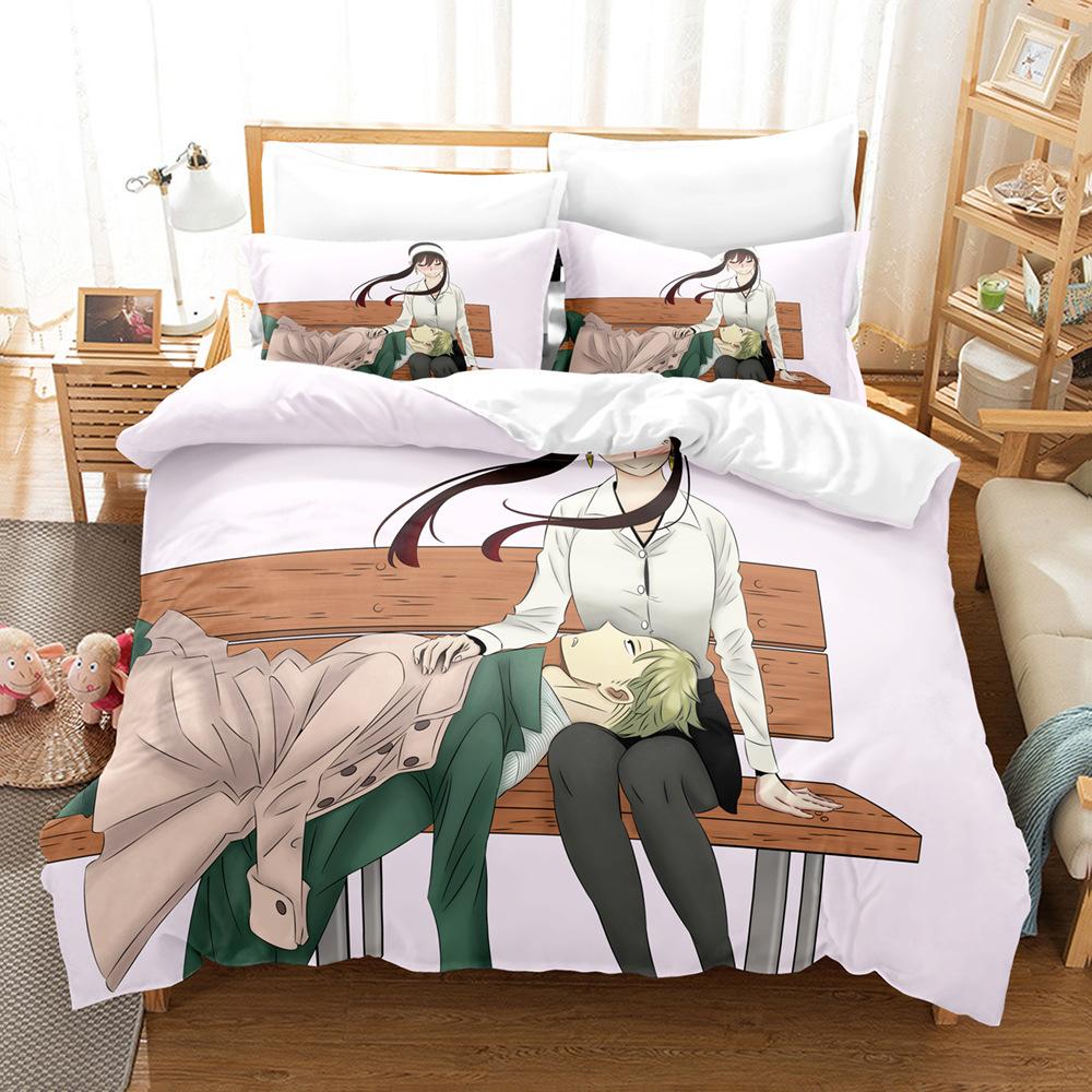 

Three-Piece Quilt Cover 3D Digital Printing Home Textile 135 * 200