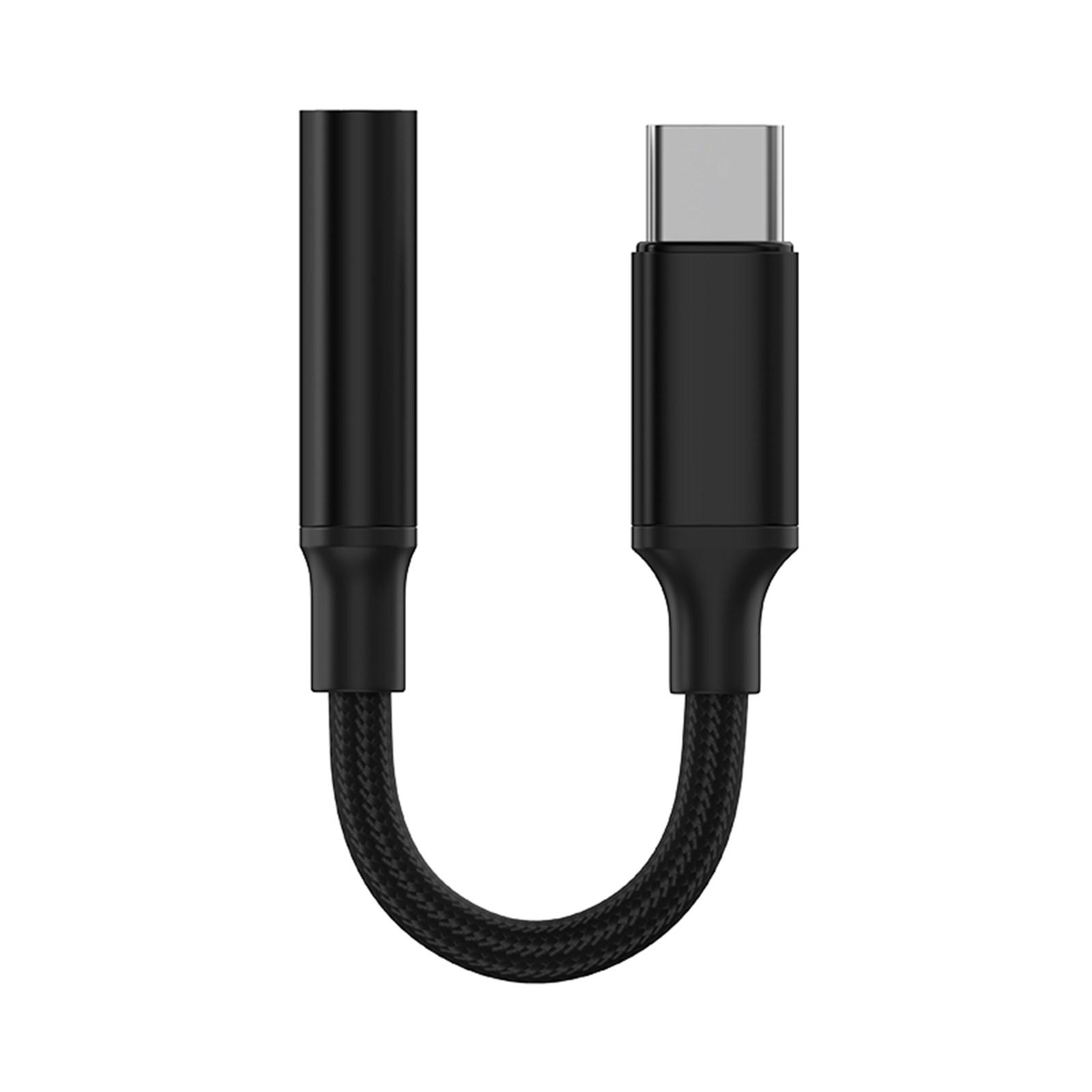 

Адаптер для наушников USB Type C на 3,5 мм Кабель-конвертер USB C 3,5 мм для iPhone 15 16 Адаптер USB C чёрный