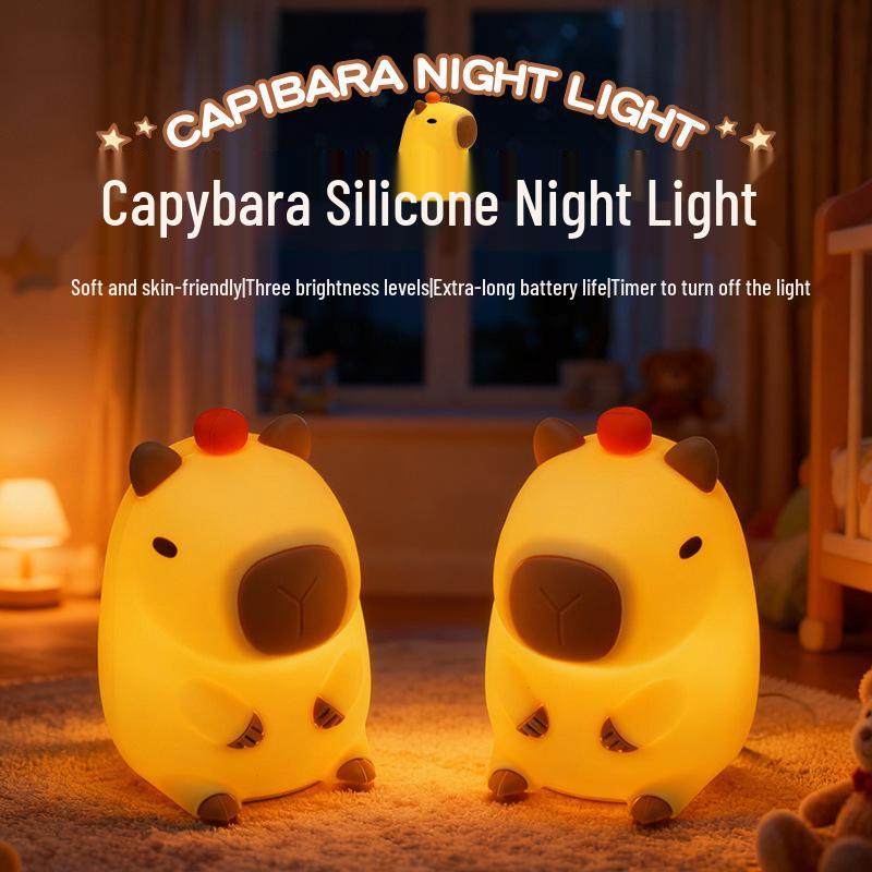 Capybara Silicone Night Light: Creative Guinea Pig Table Lamp for Bedroom Atmosphere