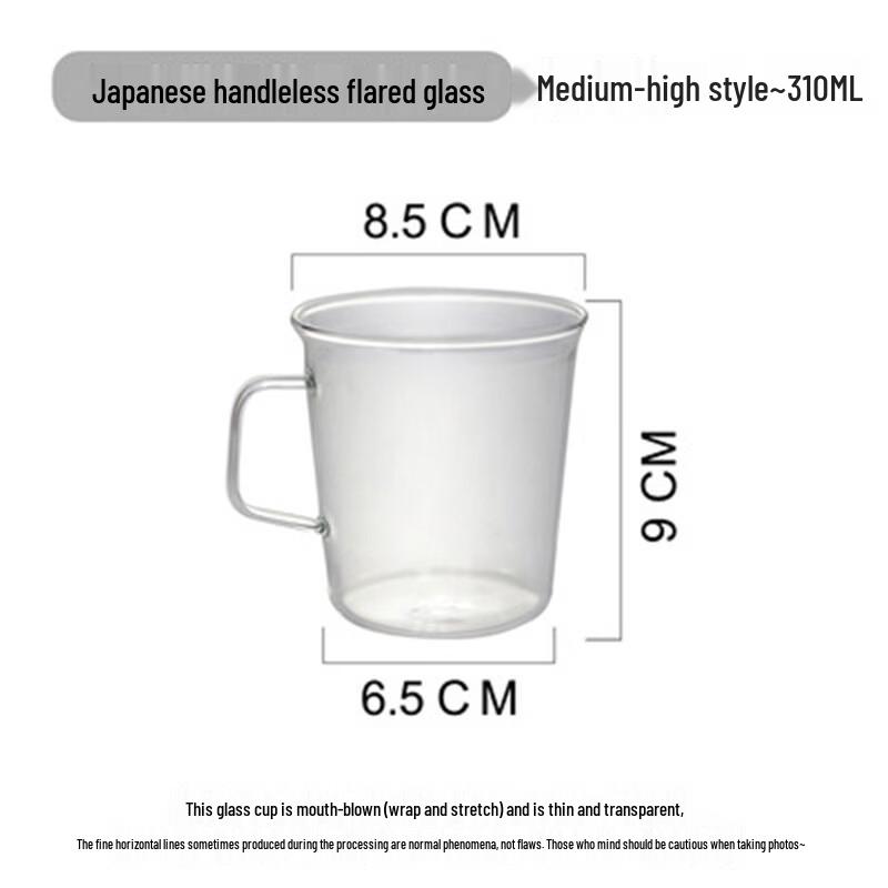 Shangqi High Borosilicate Glass Coffee Cup Set with Saucer, 310ml (Set of 3)