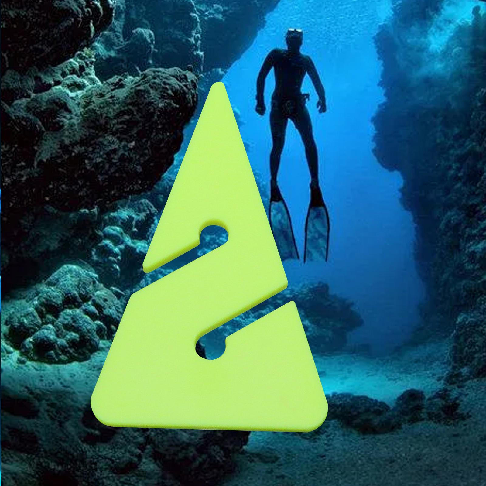 Cave Marker, Wreck Diving Portable Replacement Rope Indicator, Supplies Yellow Triangle