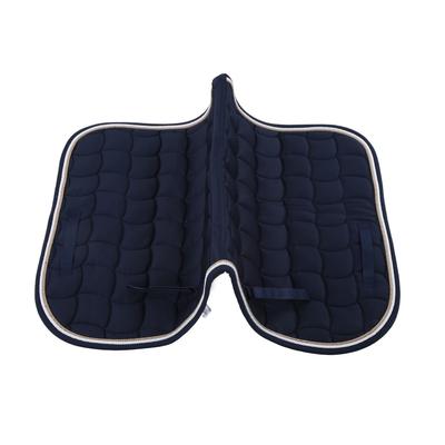 Saddle Pad Soft Breathable All Purpose Double Rope Saddle Pad with Hand Strap and Girth for HorsesDark Blue