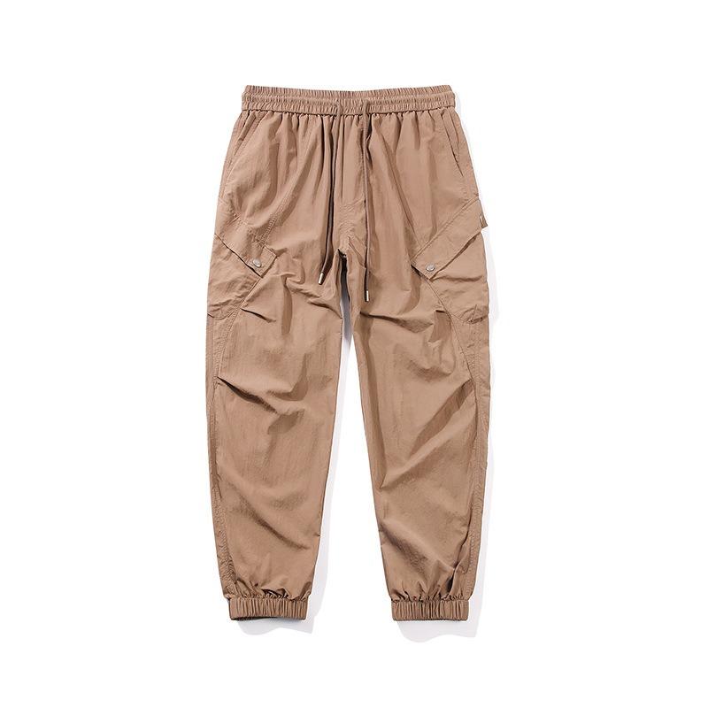 Simple Overalls Summer New Casual Loose Men's Nine-point Pants Retro Trendy Brand Men's High-end Men's Clothing