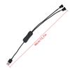 2PCS USB To 4Pin Switch Cable USB Cable 5V 1 In 2 Fan Adapter Cable Power Adapter Cable with Switch Cable Length 40cm/15.7 Inch Fan Connector