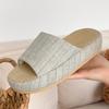 Home Thick-soled Linen Slippers Universal In All Seasons New Sweat-absorbing, Breathable and Deodorant Slippers