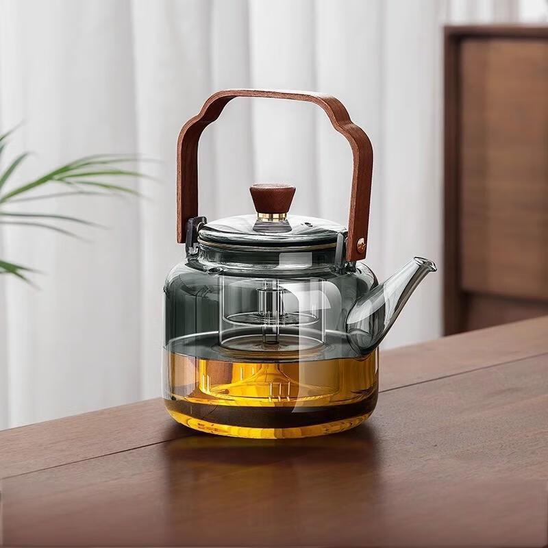 

LISM Glass Tea Kettle with Integrated Steamer, 1000ml