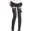 Extra Long Cable Knit Over-the-Knee Leg Warmers with Pom Pom